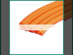 PP Plastic Corrugated Pipe 125 Centigrade Flame Retardant For Cable / Wire Protection