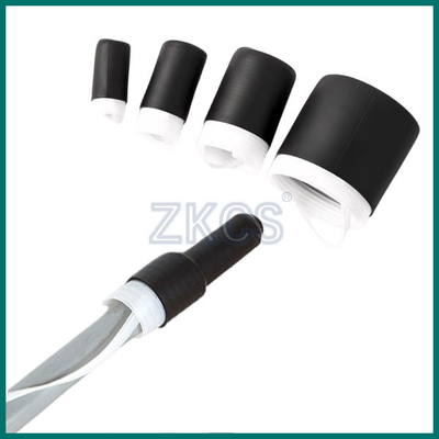 Zamknięty Epdm Cold Shrink End Cap umieszczony na końcu szerokiego zakresu kabli